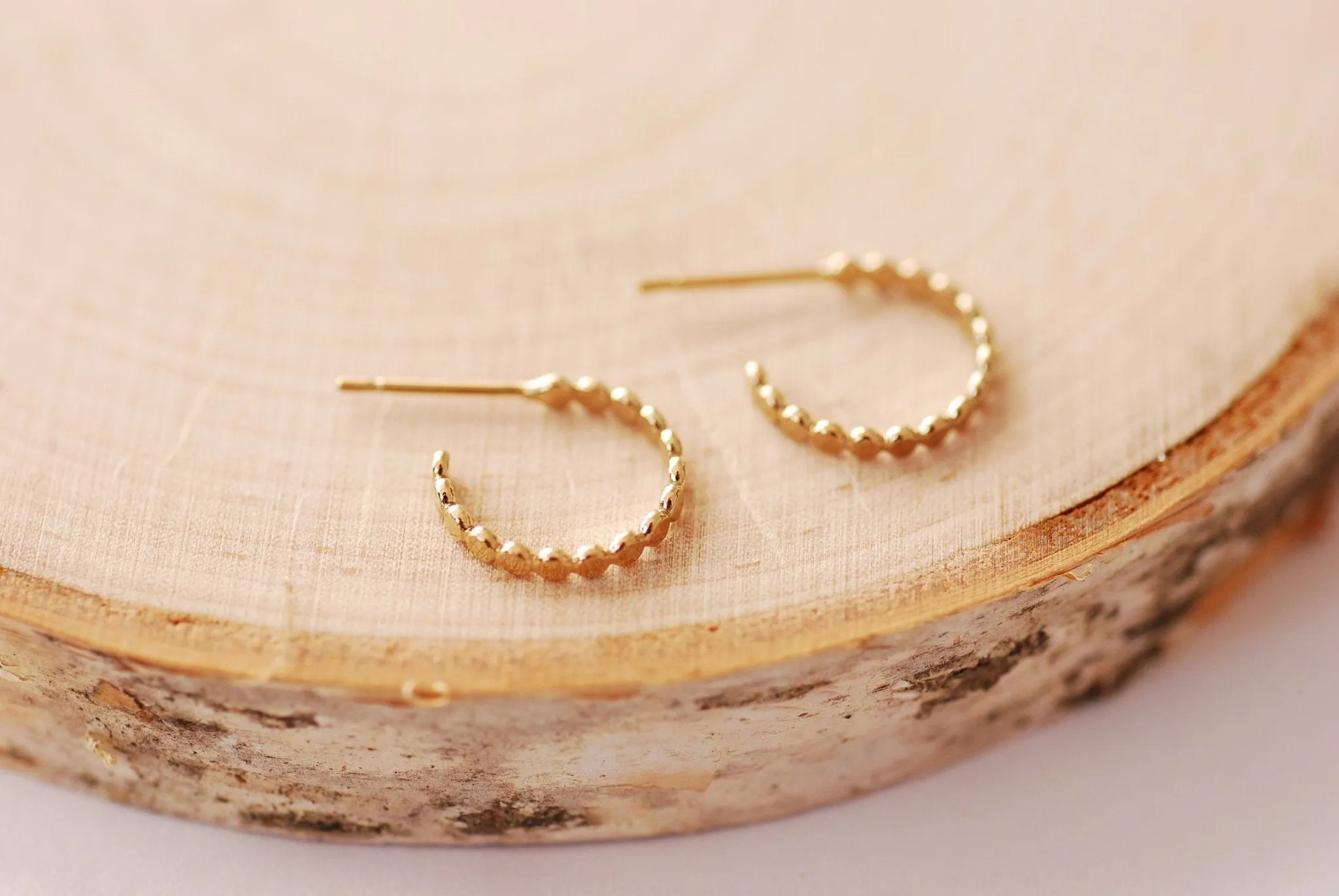 14k Gold Filled Dot Hoop Earrings, Basic Everyday Hoop Earrings, Minimalist Earrings, Gold FIlled Earrings, Gold Huggie Earrings