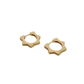 14K Gold Huggie Hoop Earrings