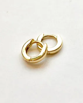 14k Tiny Huggie Hoops