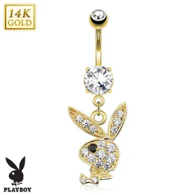 14kt Playboy Bunny Dangle WildKlass Navel Ring