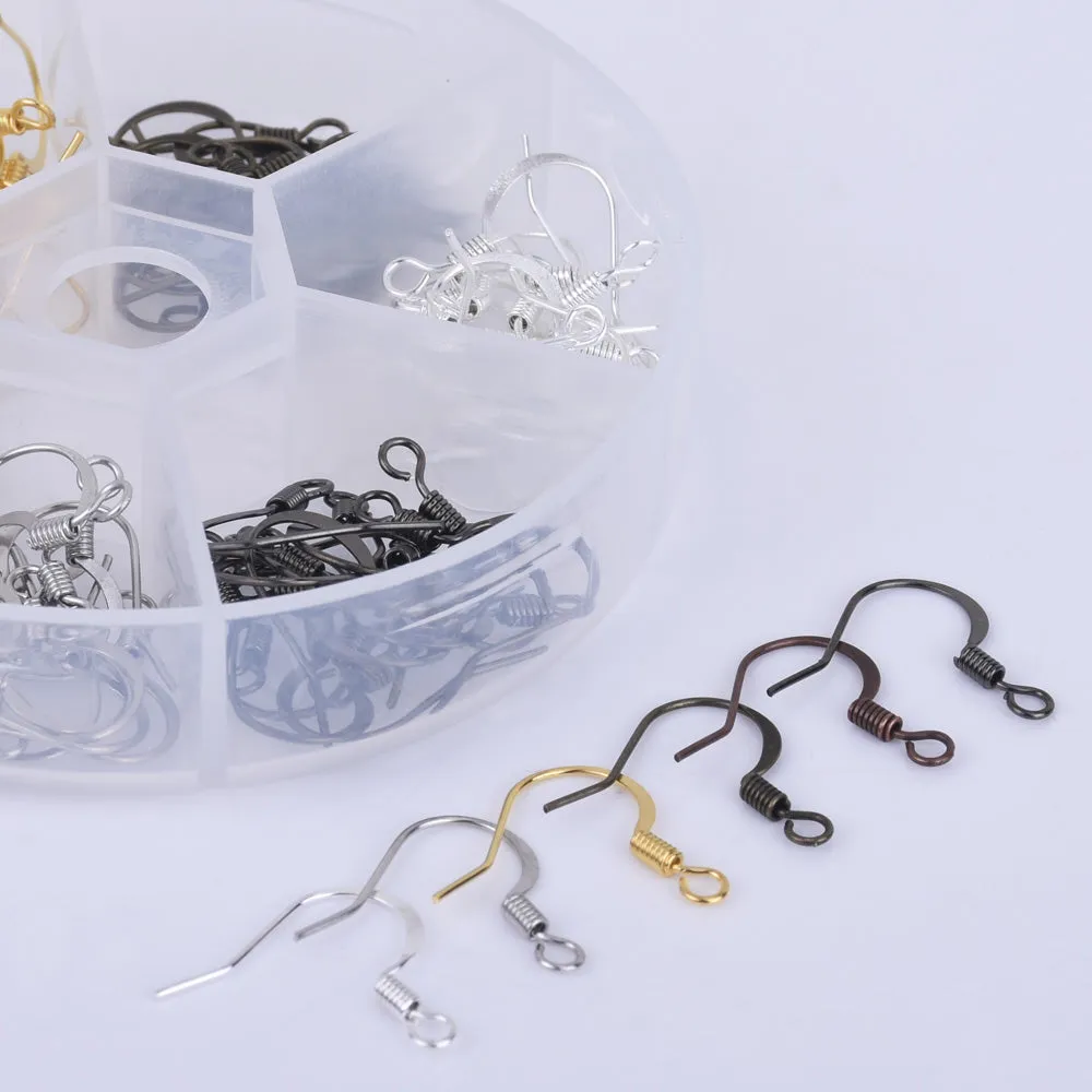 15.5mm 120pcs Metal Earring Hooks Ear Wires French Hooks Earring Component Findings 1 box 10244850