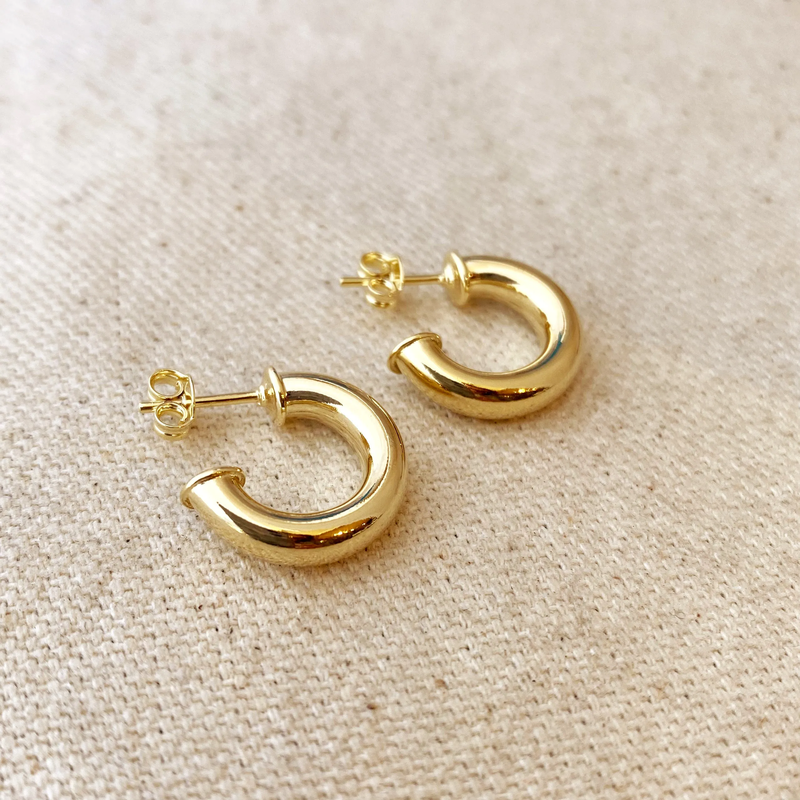 18k Gold Filled Mini Chubby C Hoop