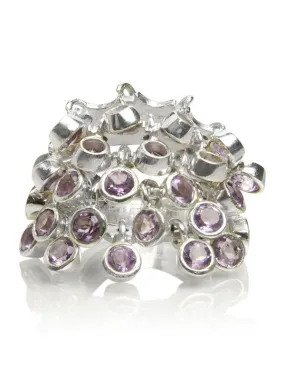 25 Stone Dangle Ring - Amethyst