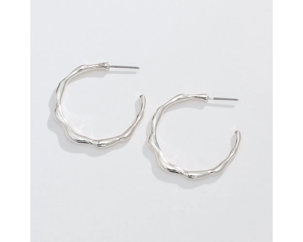 Abstract Drip Open Hoop Earrings