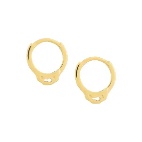 Adina Eden Handcuff Huggie Hoop Earrings in 14k Gold Vermeil