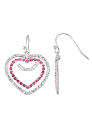 Amore "Beating Heart" Dangle Earrings - Petite