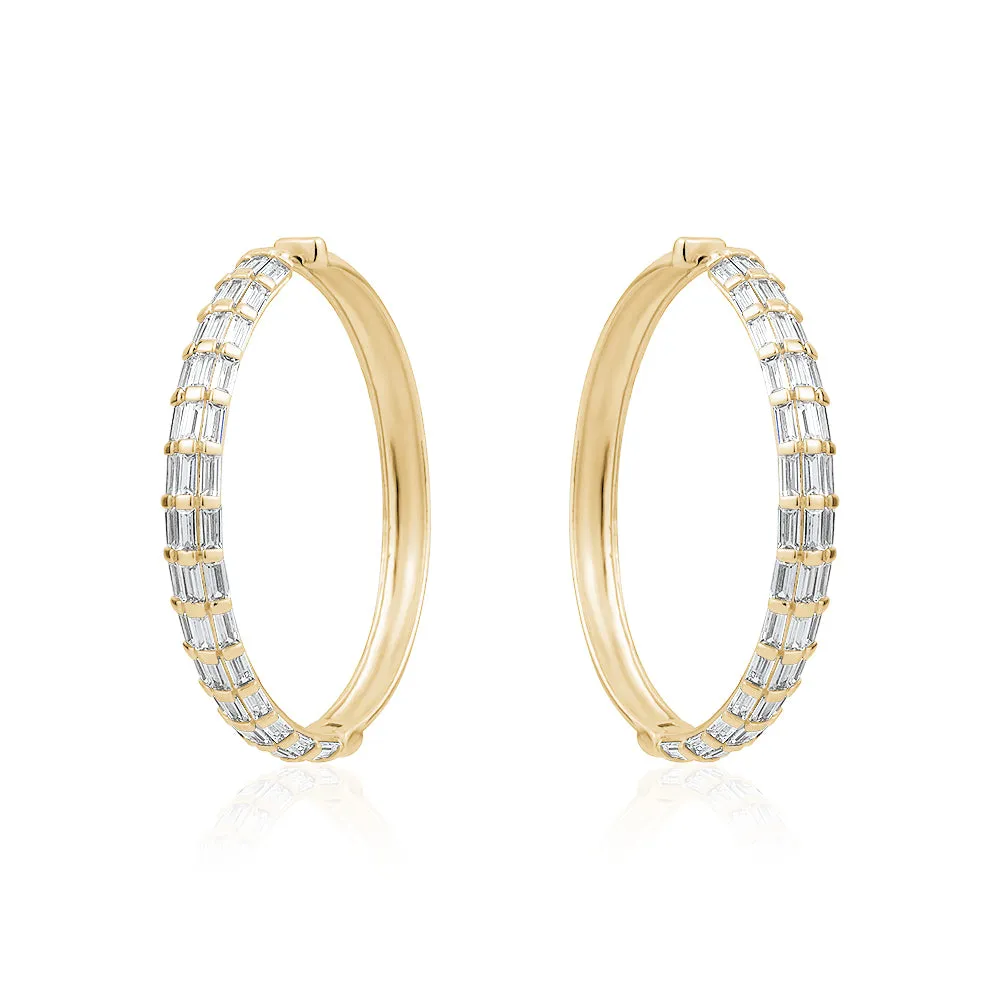 BAGUETTE LARGE HOOPS