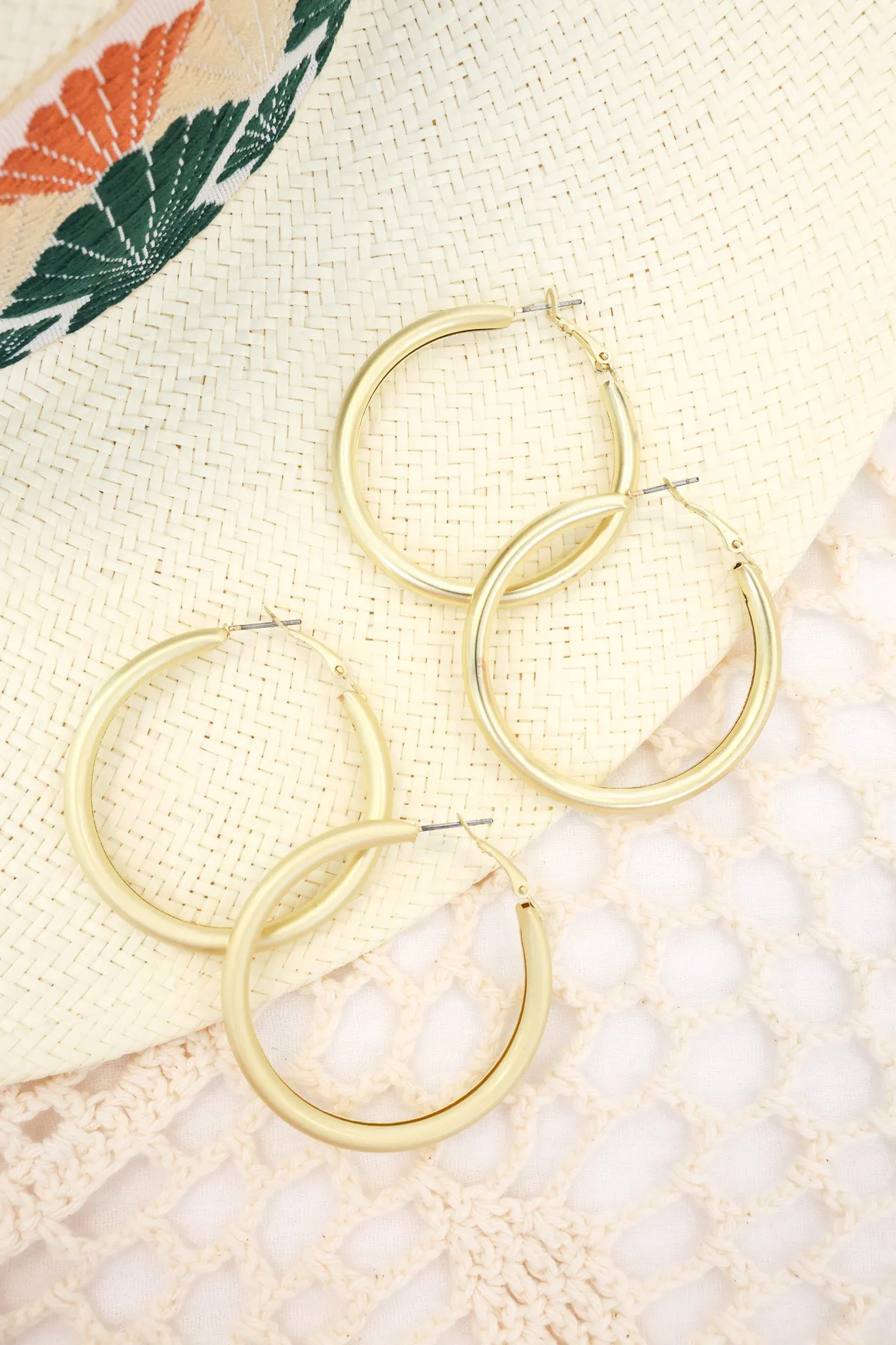 Best Of Me Matte Gold Hoops