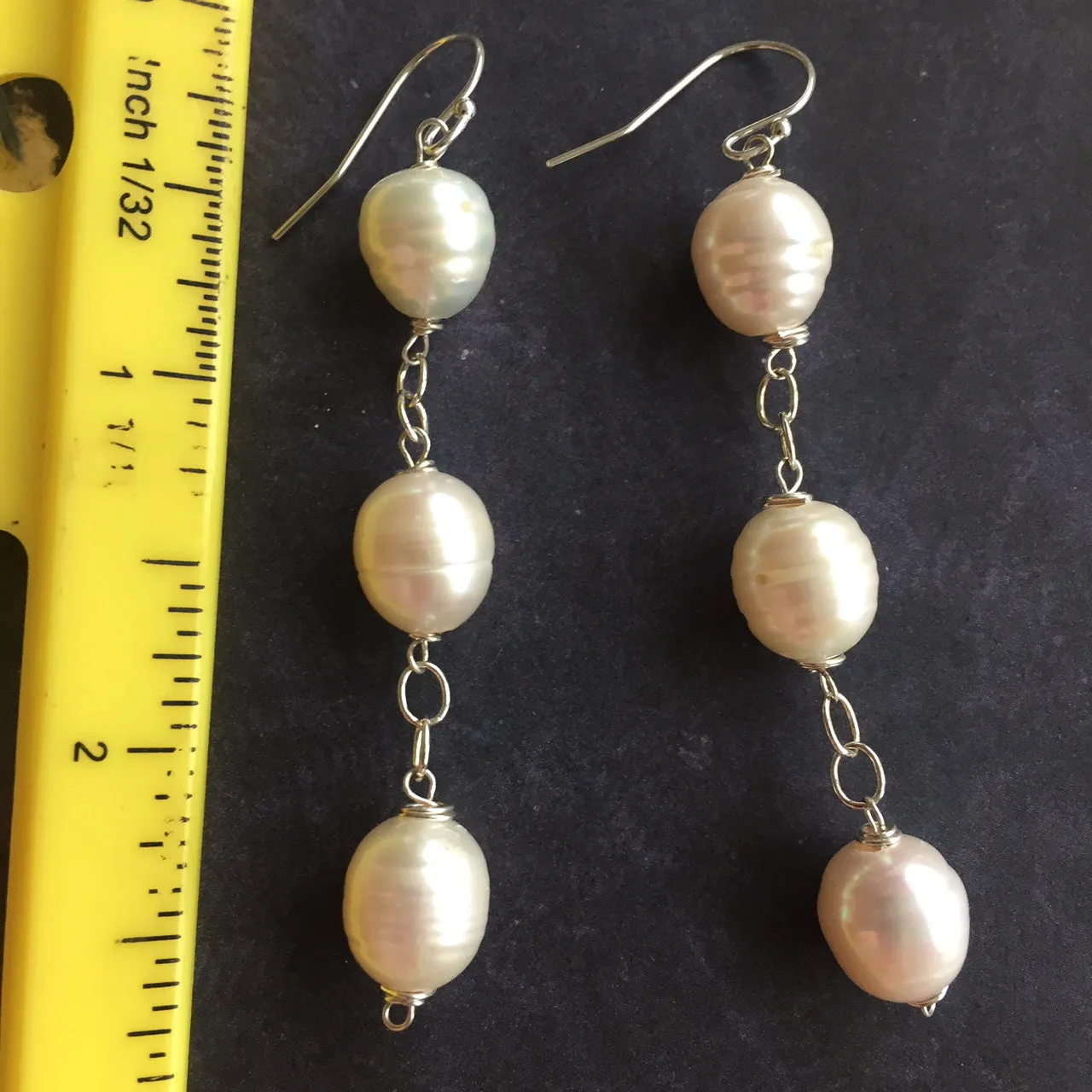 Big and Beautiful Pearl Stack Earrings