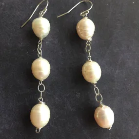 Big and Beautiful Pearl Stack Earrings