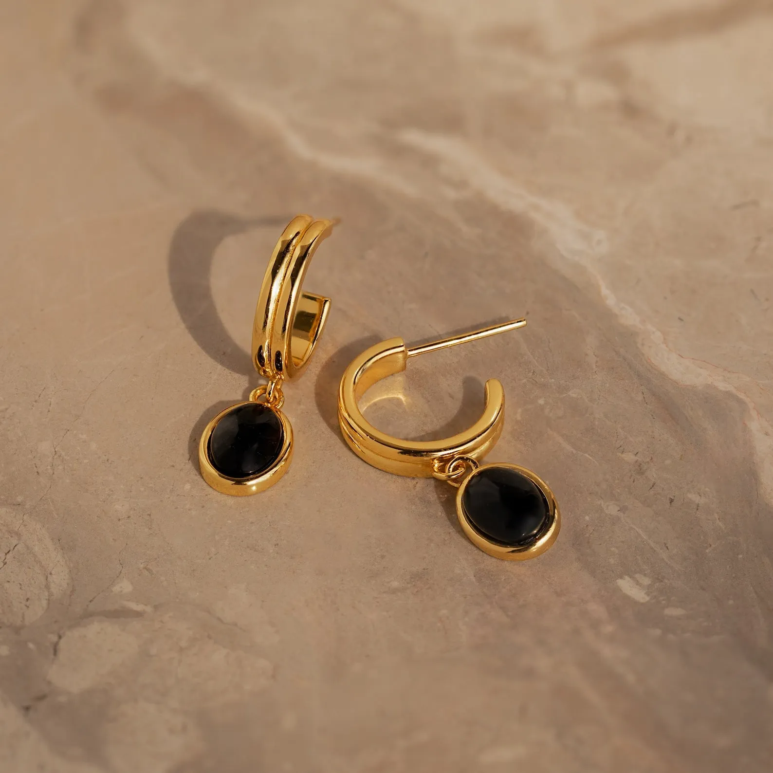 Black Onyx Hoops Bundle