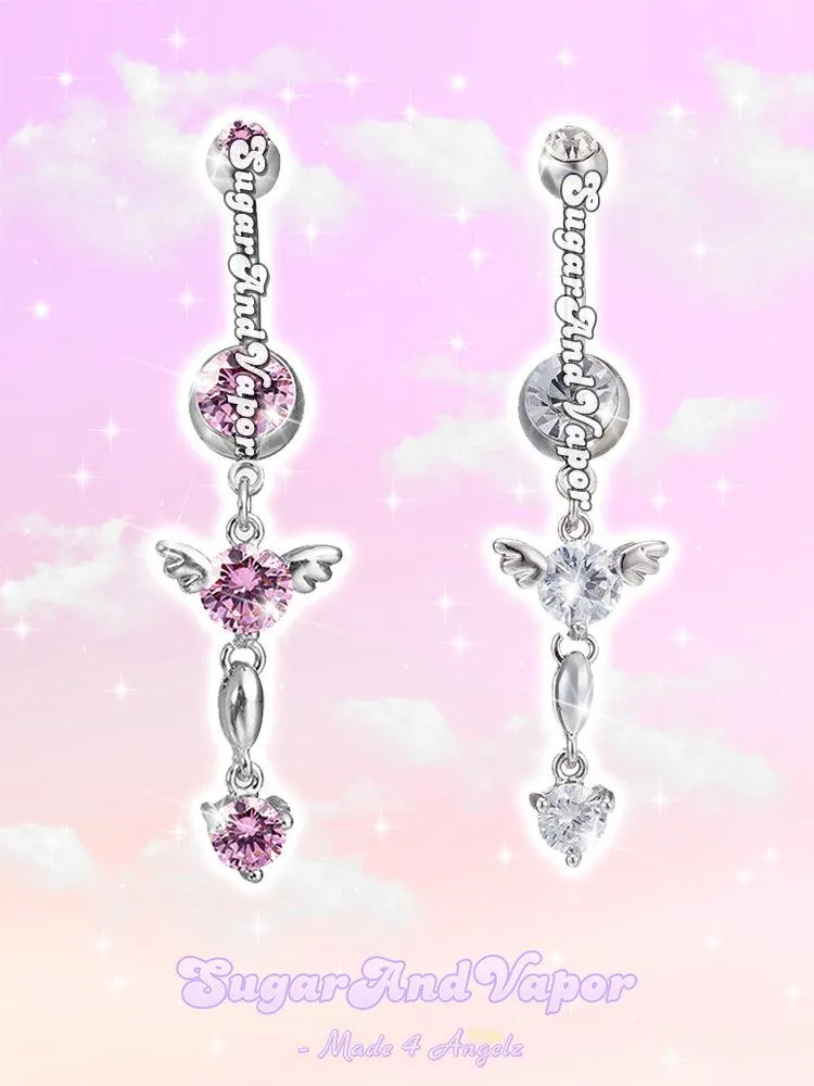 Bling Baby Angels Dangle Belly Ring