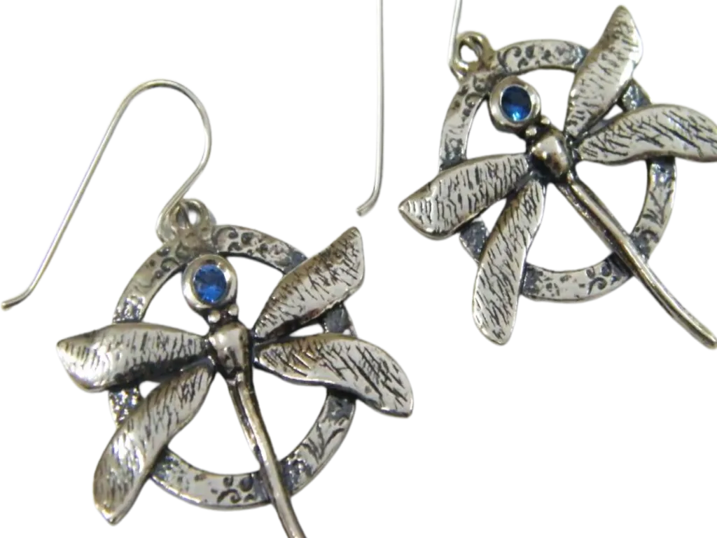 Bluenoemi Israeli Jewelry Dragonfly Feminine Earrings for Woman