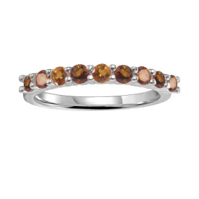 Citrine Half Eternity Ring