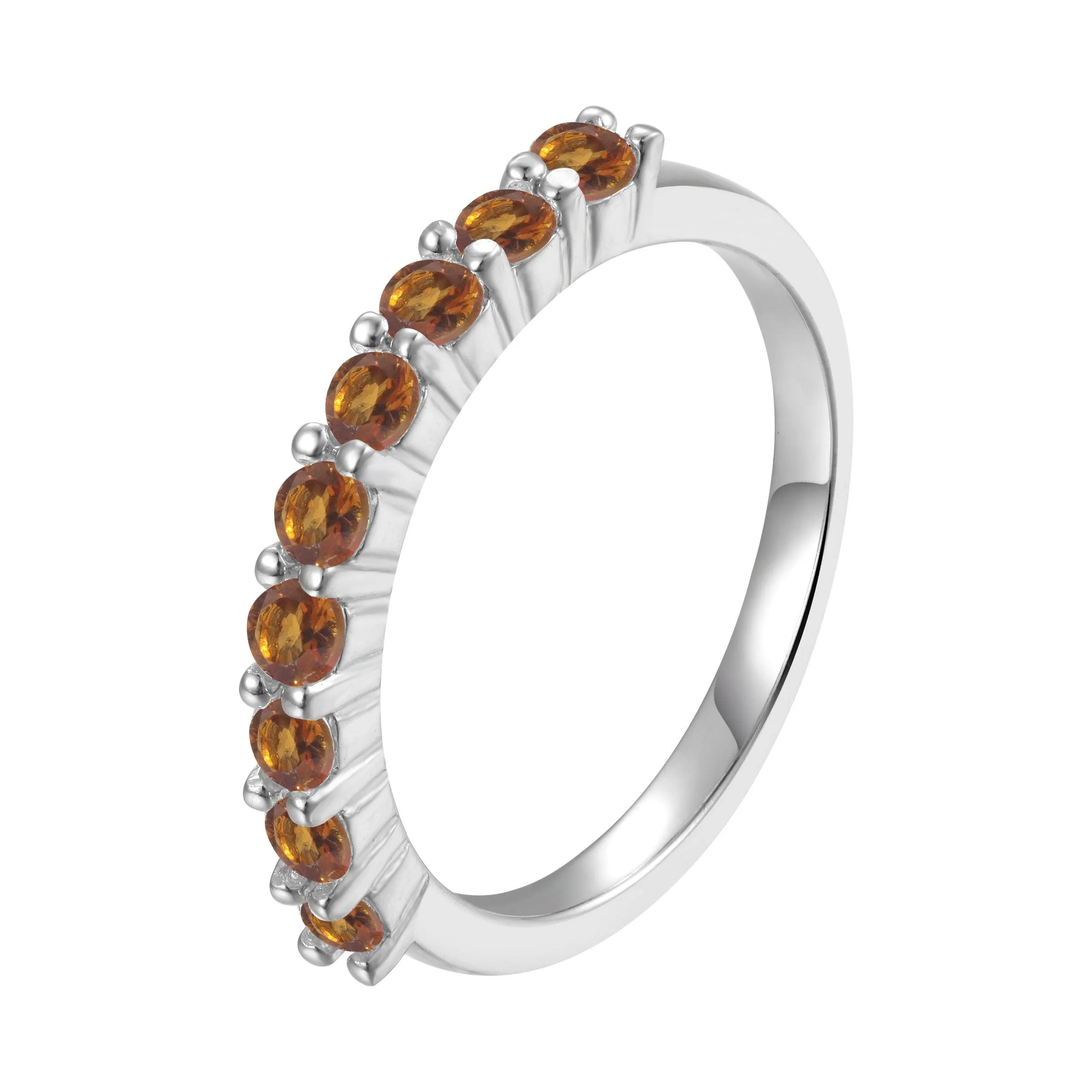 Citrine Half Eternity Ring