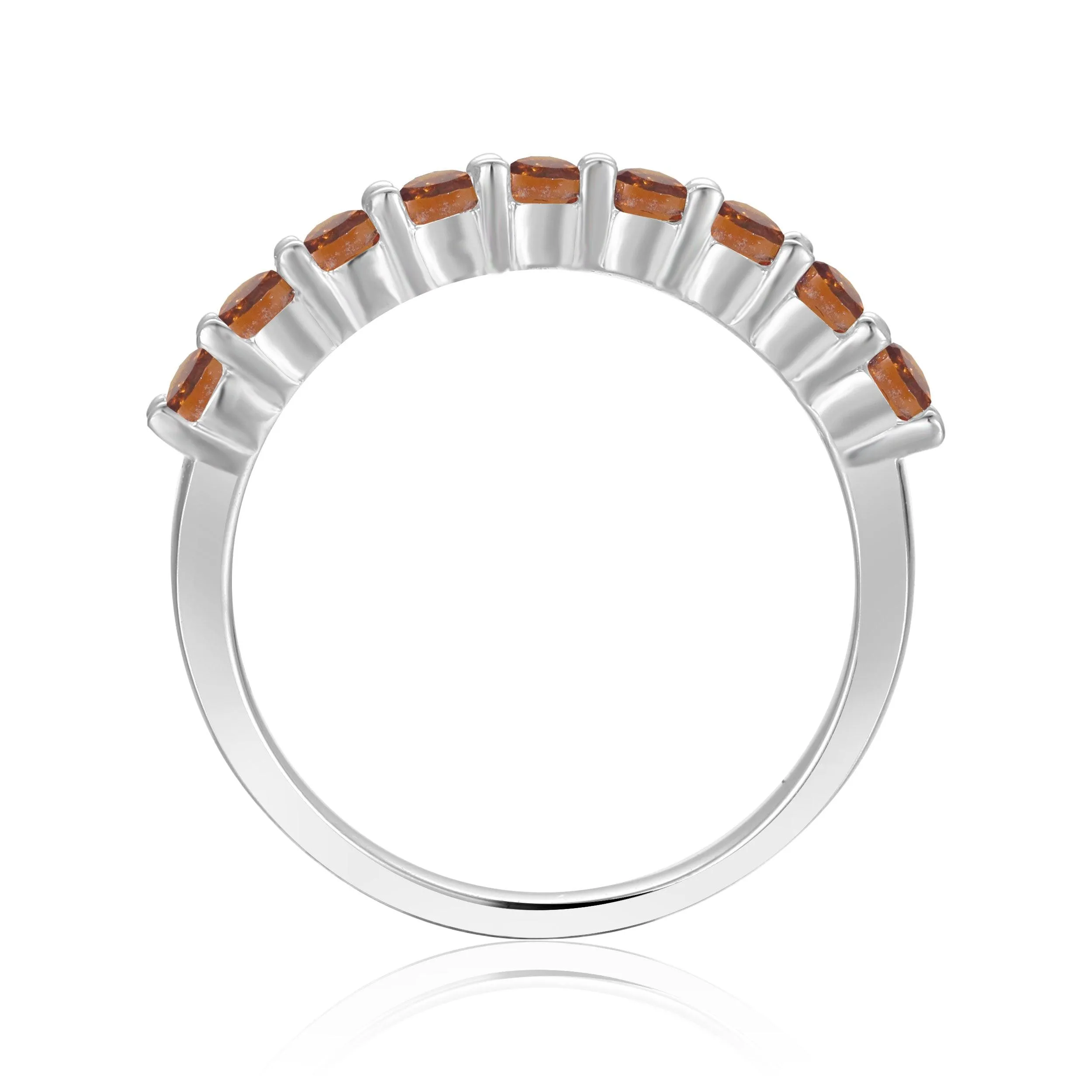 Citrine Half Eternity Ring