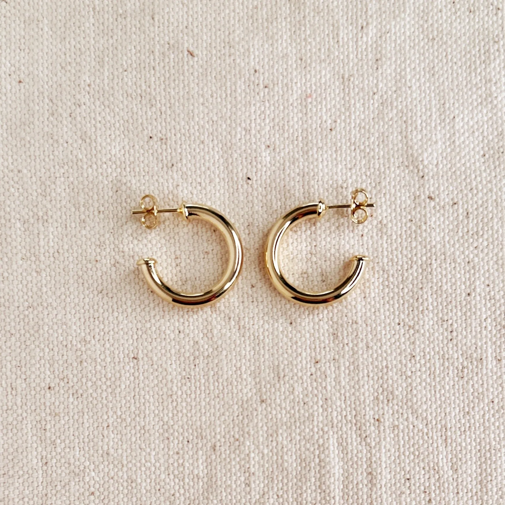 Classic Tube C Hoop Earrings