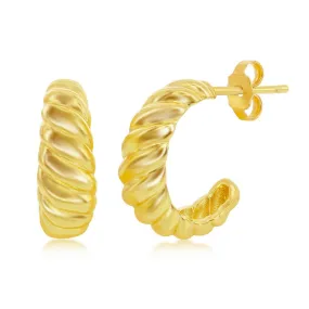 Croissant Hoops-Gold Plated