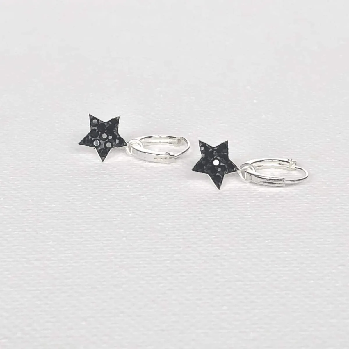 CZ Star Necklace, Constellation Jewelry, Cartilage Hoops, Sterling Silver Star Charm, Tiny Crystal Charms, Star Gift Charm