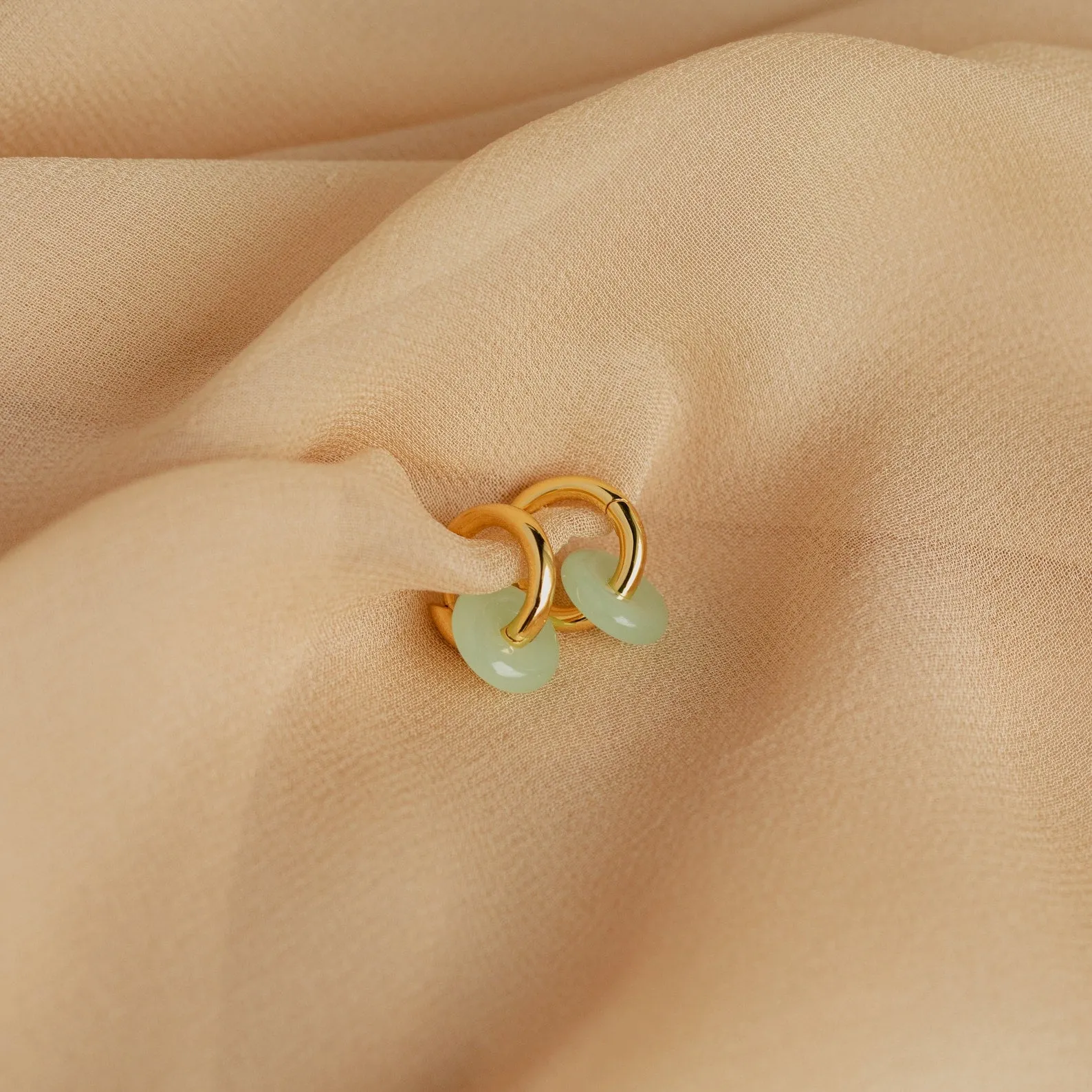 Dainty Jade Duo Hoops