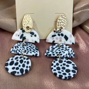 Dalmatian Dangle Earrings