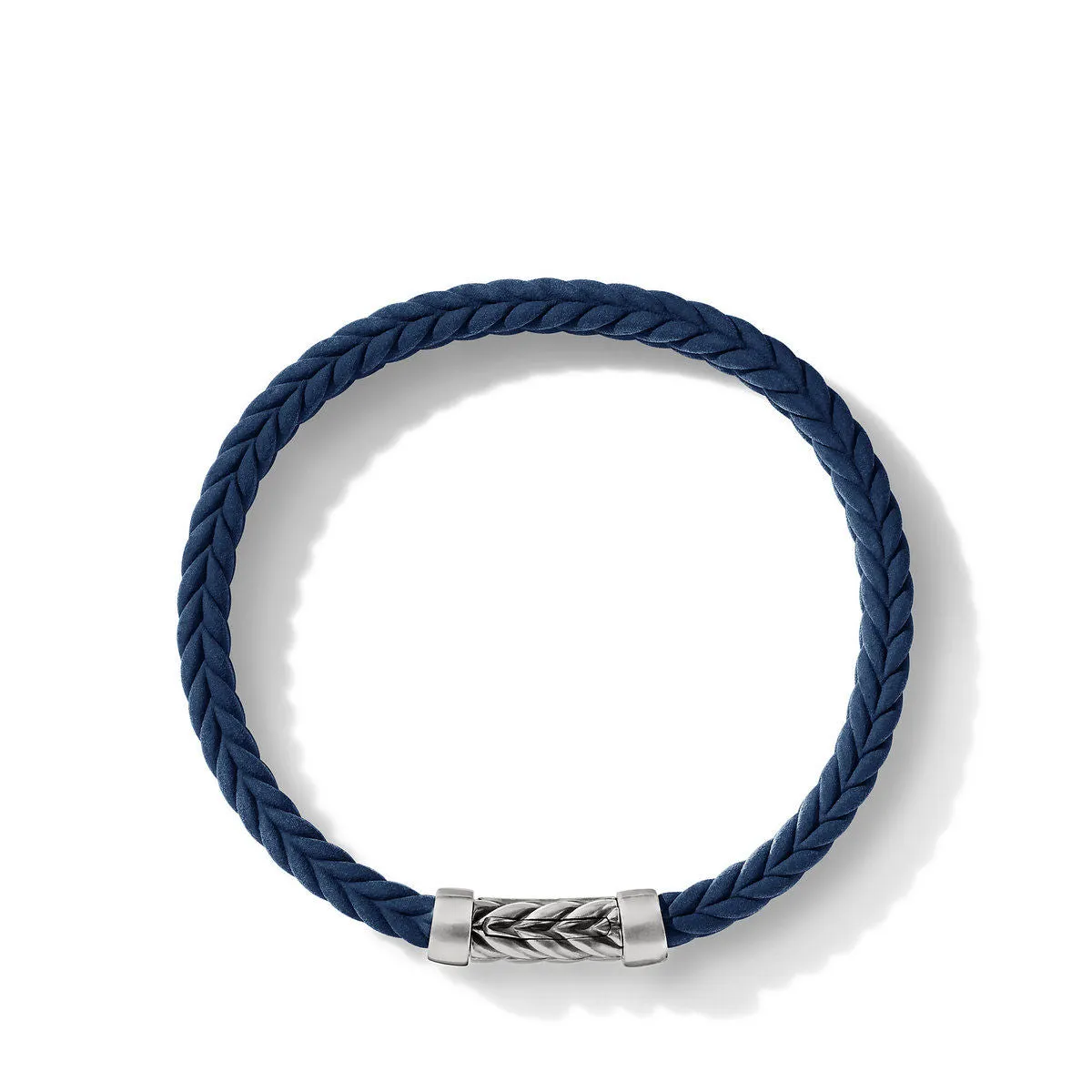 David Yurman Chevron Blue Rubber Bracelet