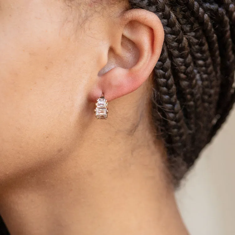 Diamond Shine Mini Hoop Earrings