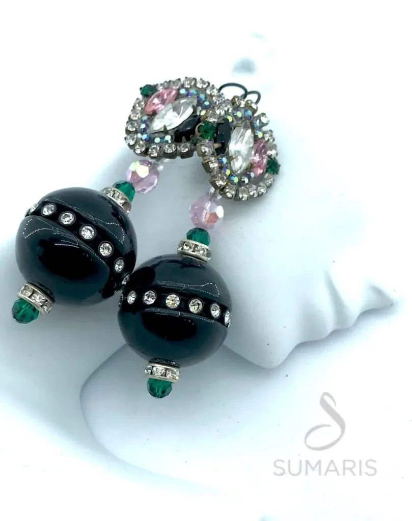 DISCO NOIR OOAK STATEMENT EARRINGS