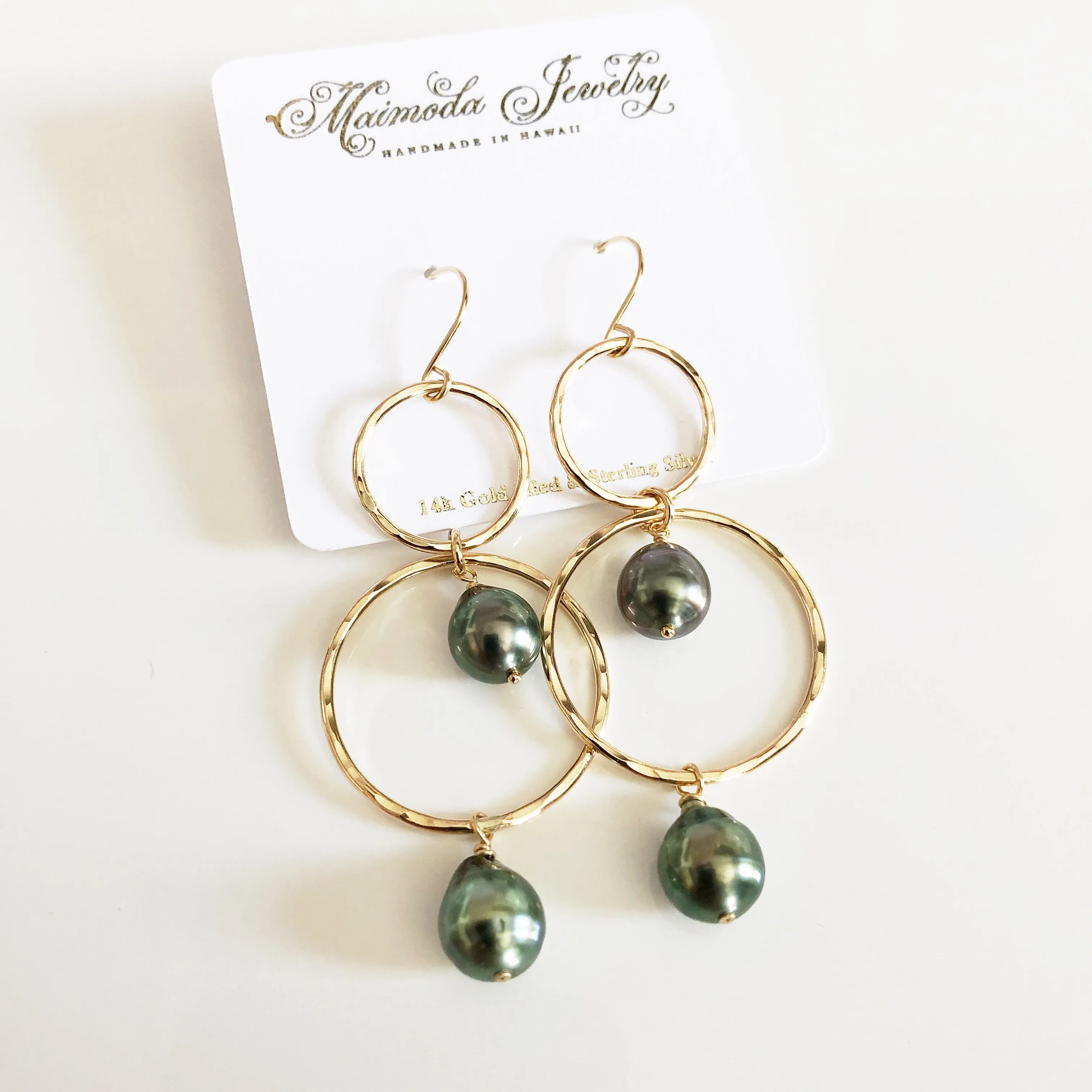 Earrings ANELA - tahitian pearls (E539)