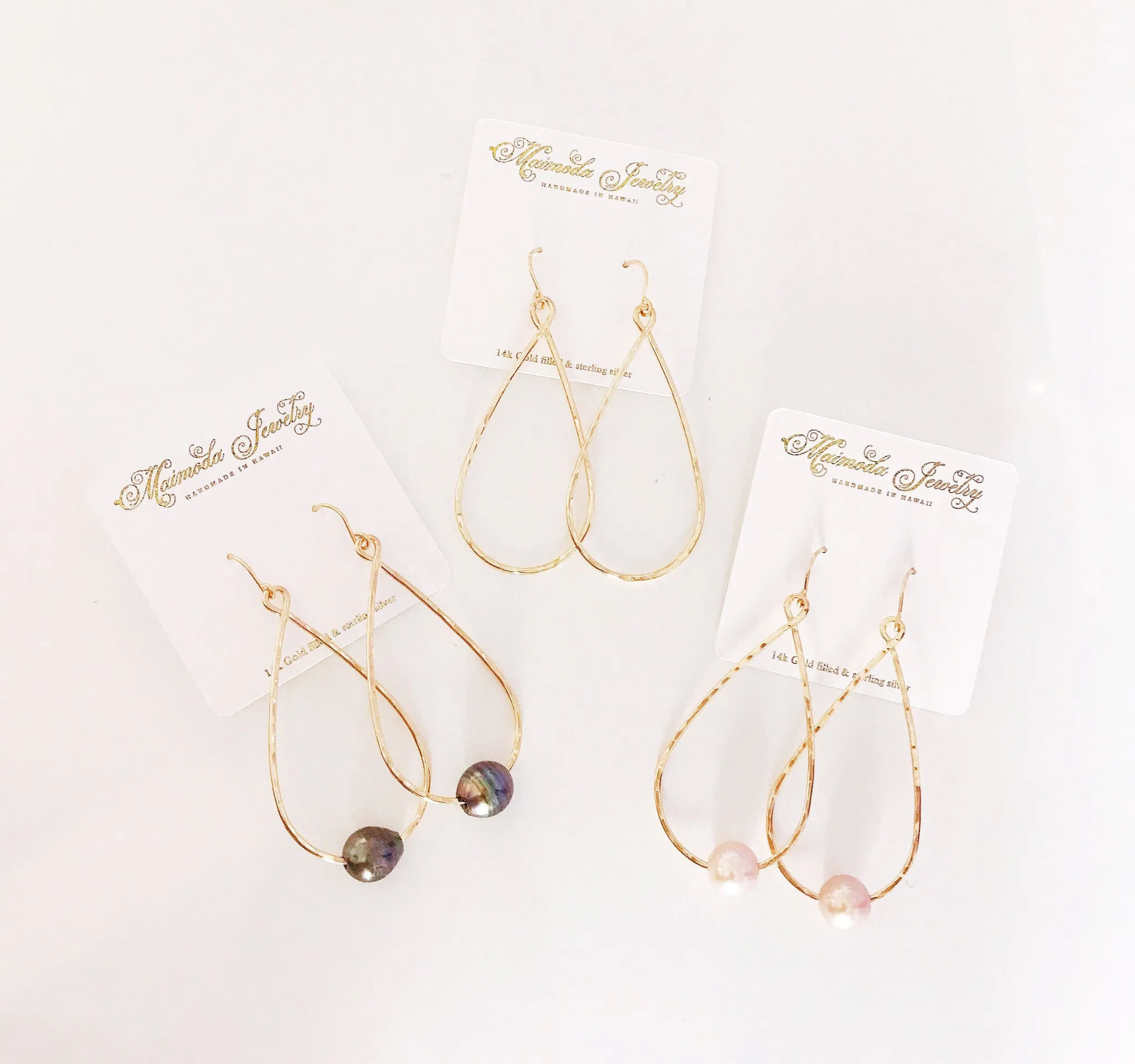 Earrings Ethel - pink Edison pearls (E395)