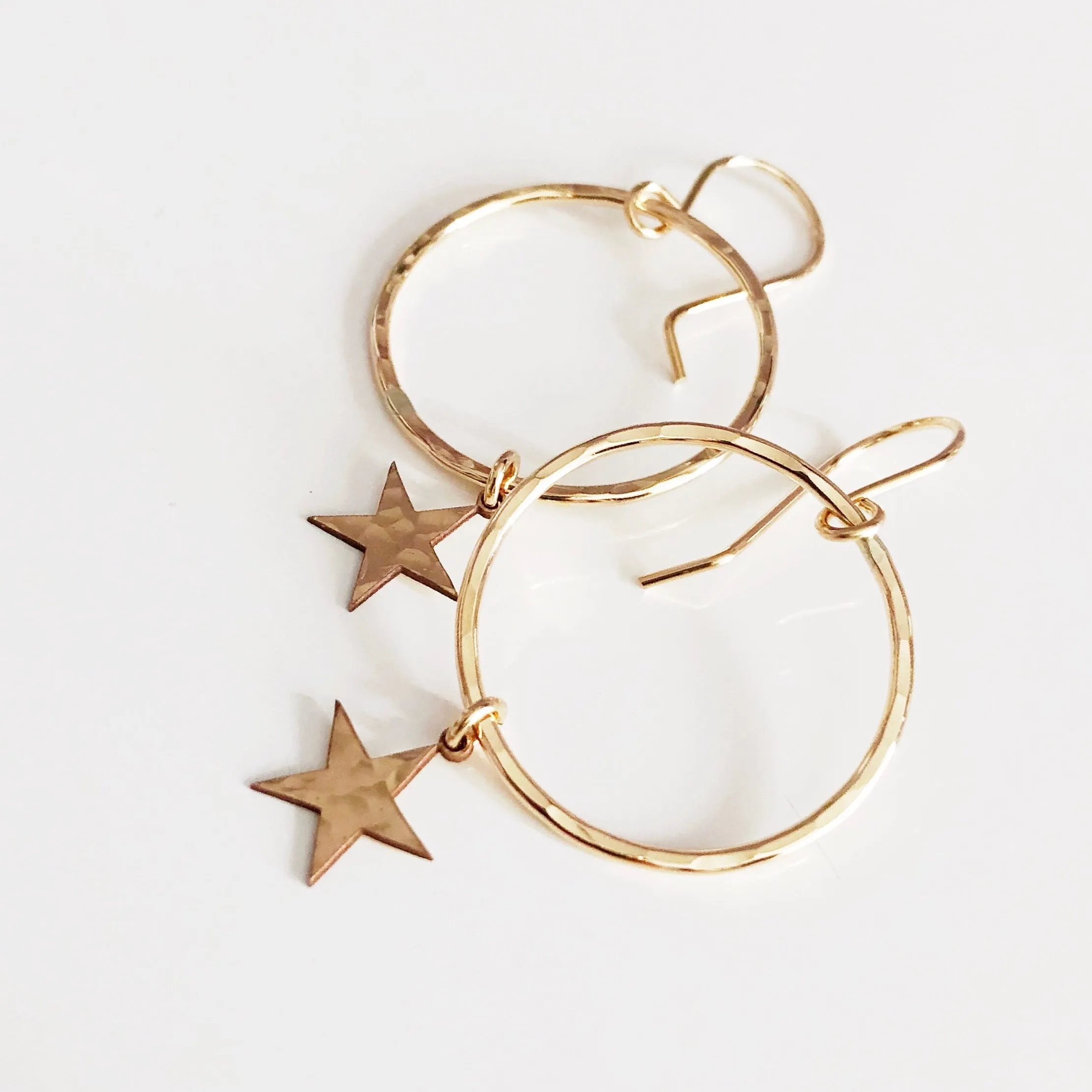 Earrings LULU - star charm (E498)