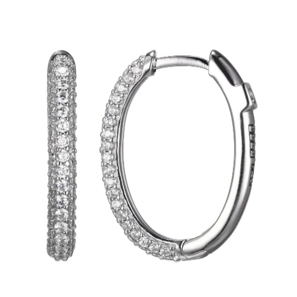 Elle Stardust Oval Hoop Earrings