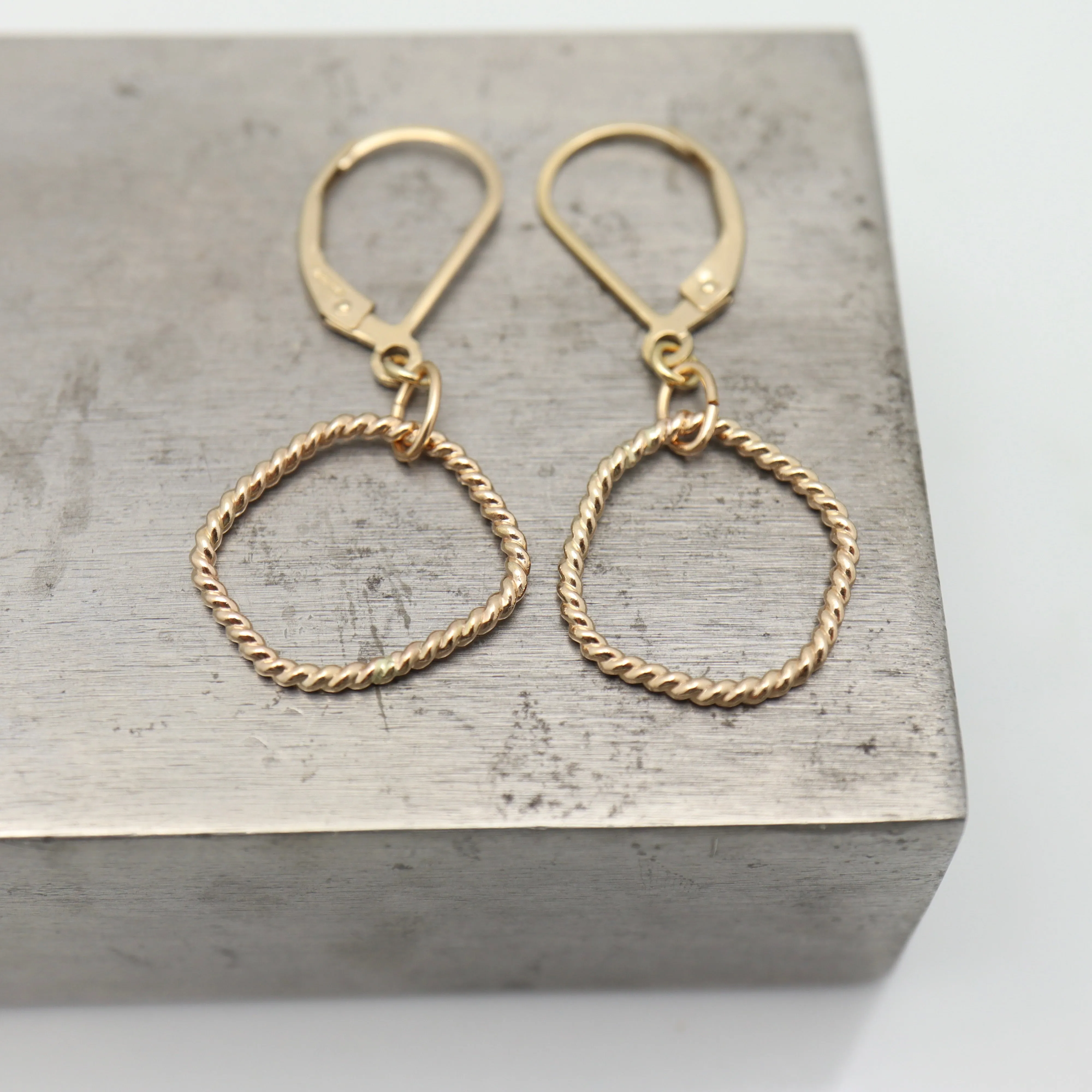 Entwined Collection:  Gold Freeform Hoops