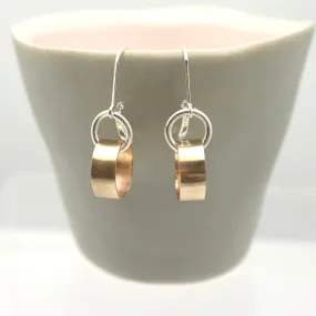 ERSA Gold Cylinder Earrings