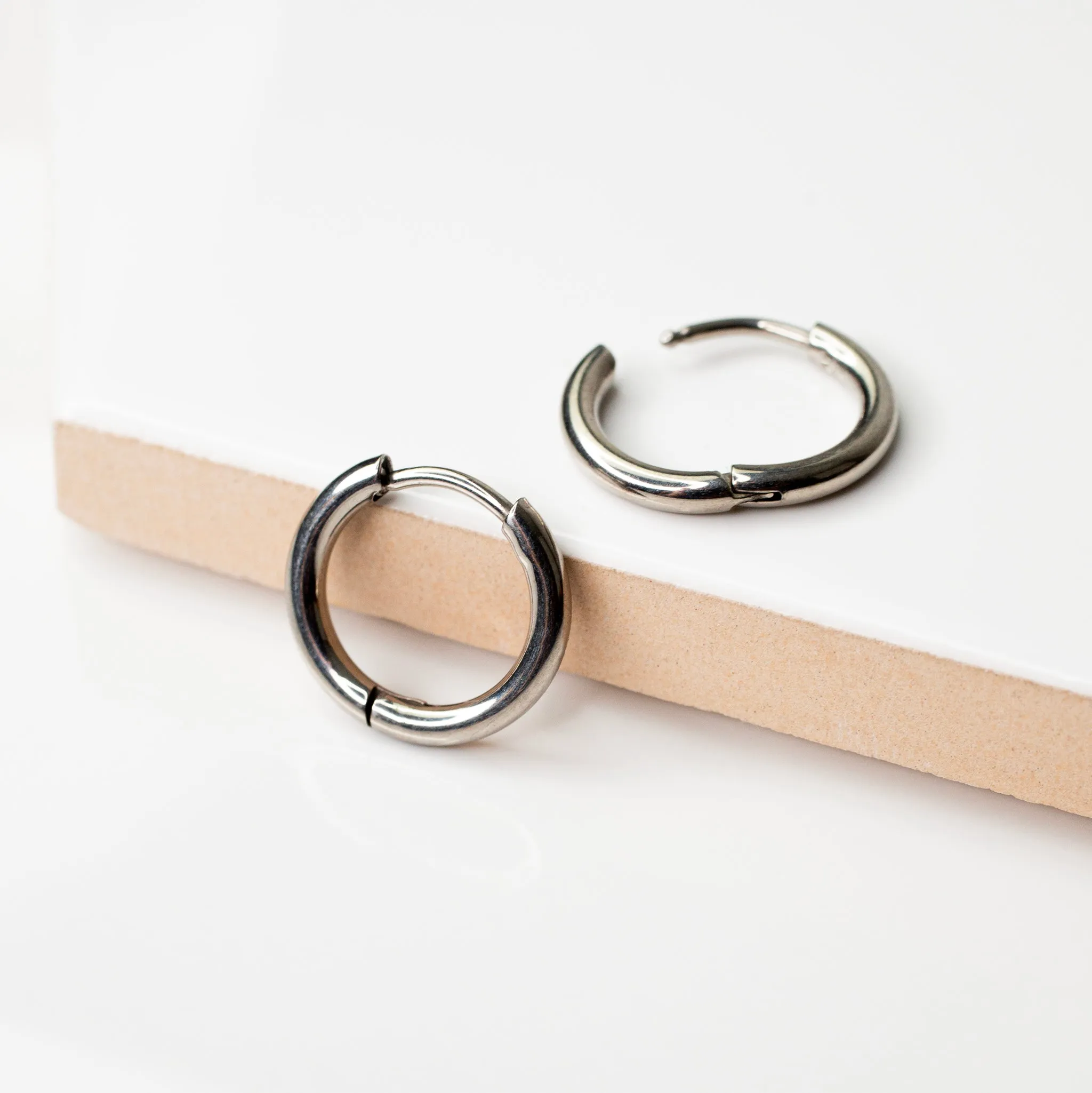 Essential Locking Sleeper Huggie Earrings