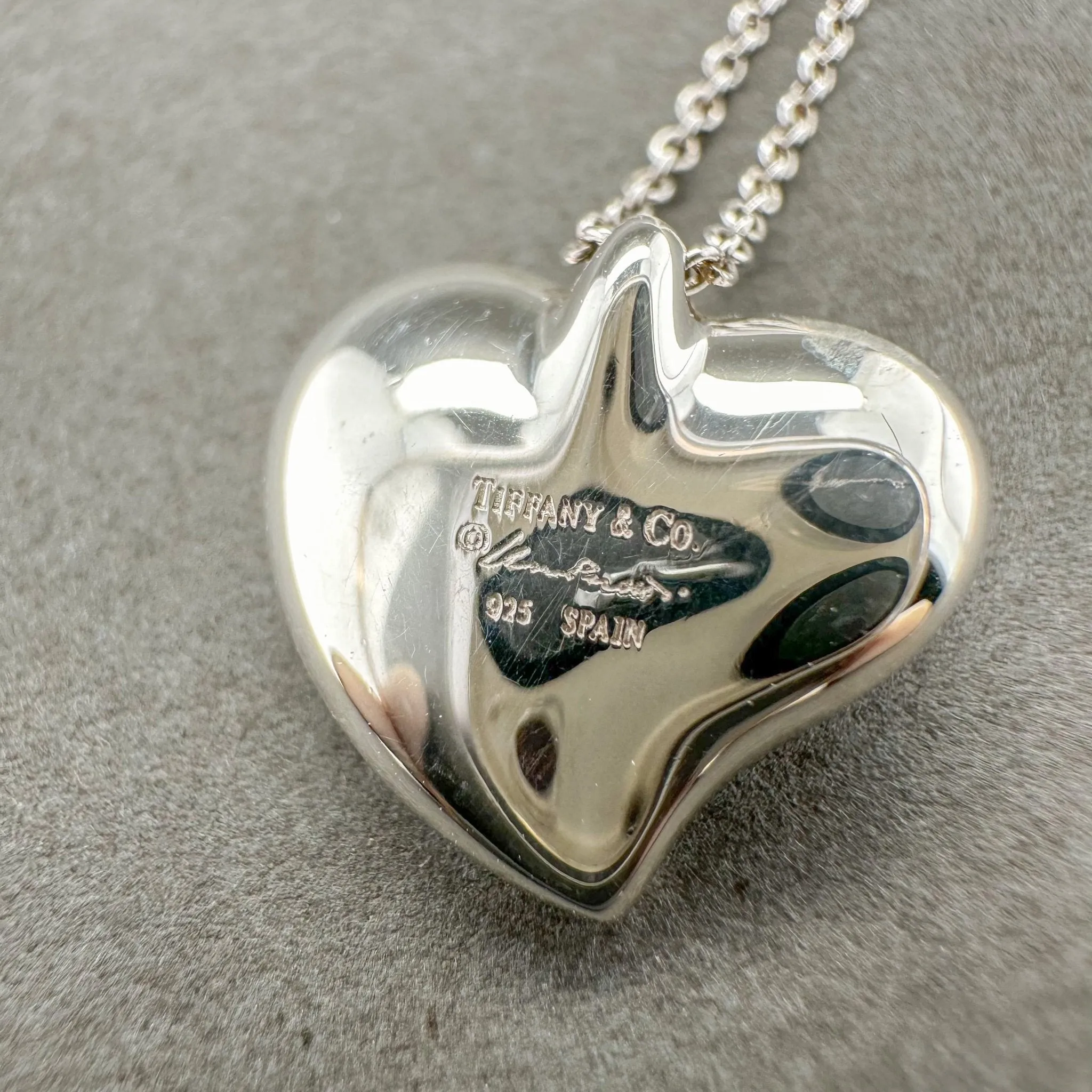 Estate Tiffany & Co. SS Elsa Peretti Full Heart Pendant