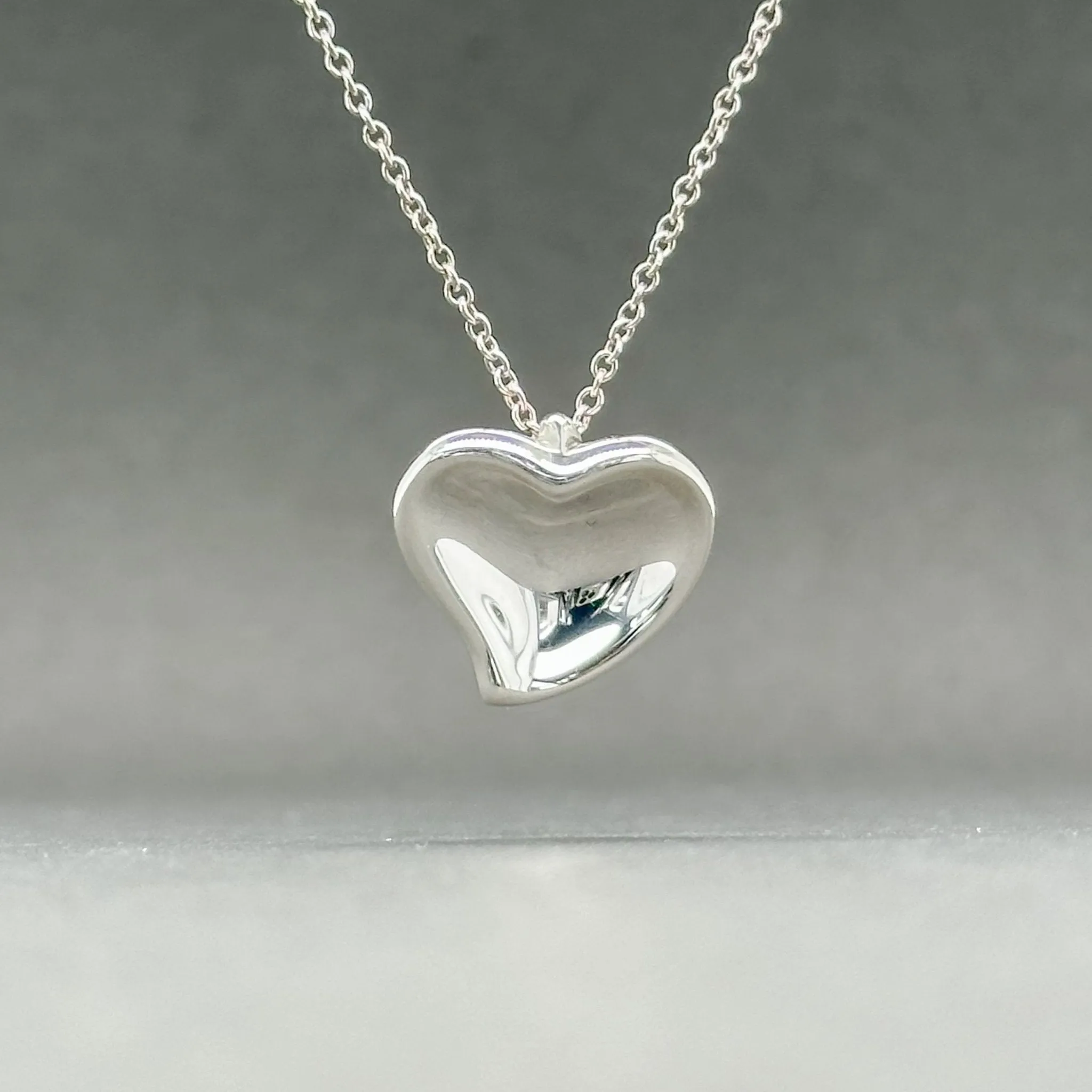 Estate Tiffany & Co. SS Elsa Peretti Full Heart Pendant