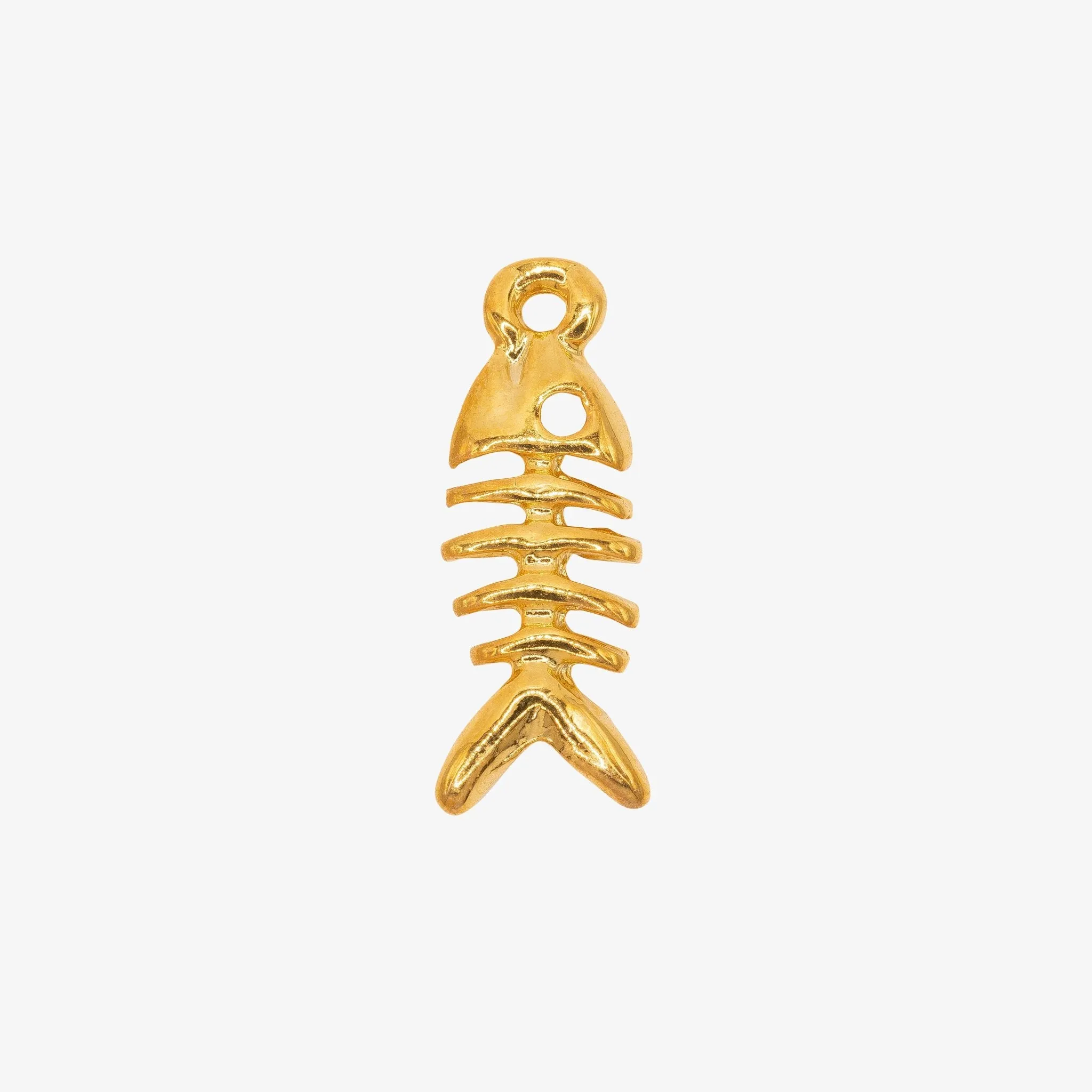 Fish Skeleton Charm Wholesale 14K Gold, Solid 14K Gold, 299G