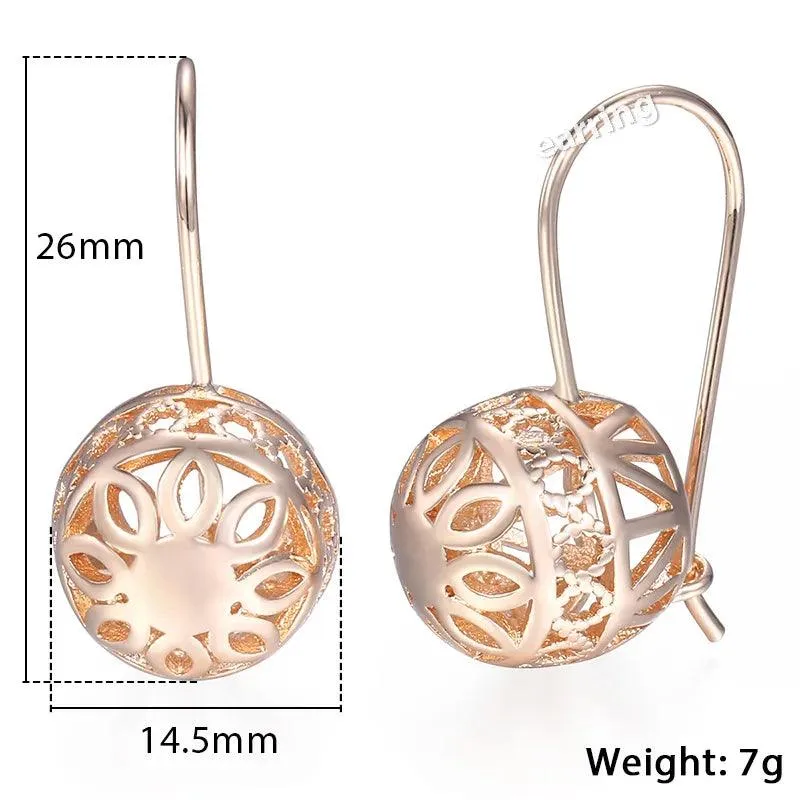 GE66 Dangle Earrings Charm Jewelry - Cut Out Ball Design