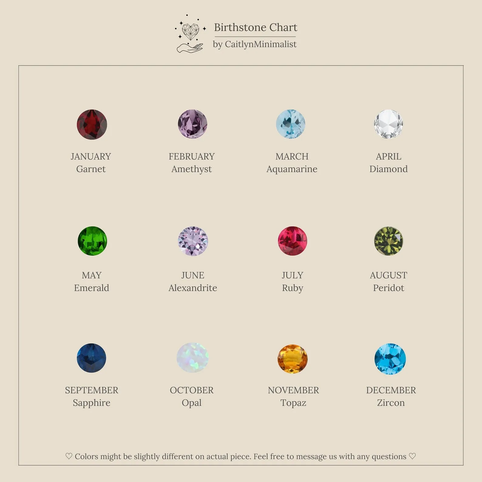 Genevieve Birthstone Huggies