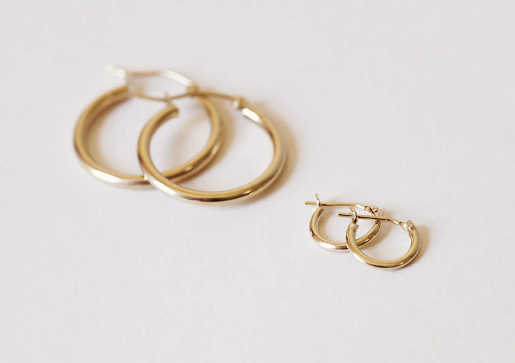 Gjenmi :: Small NY Hoops PAIR 14K