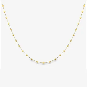 Gold Bead Station Necklace