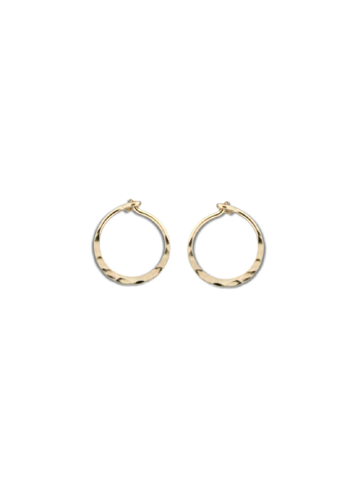 Gold Filled Hammered Hoops