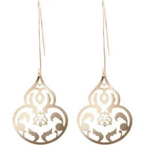 Gold Ornament Filigree Dangle Earring