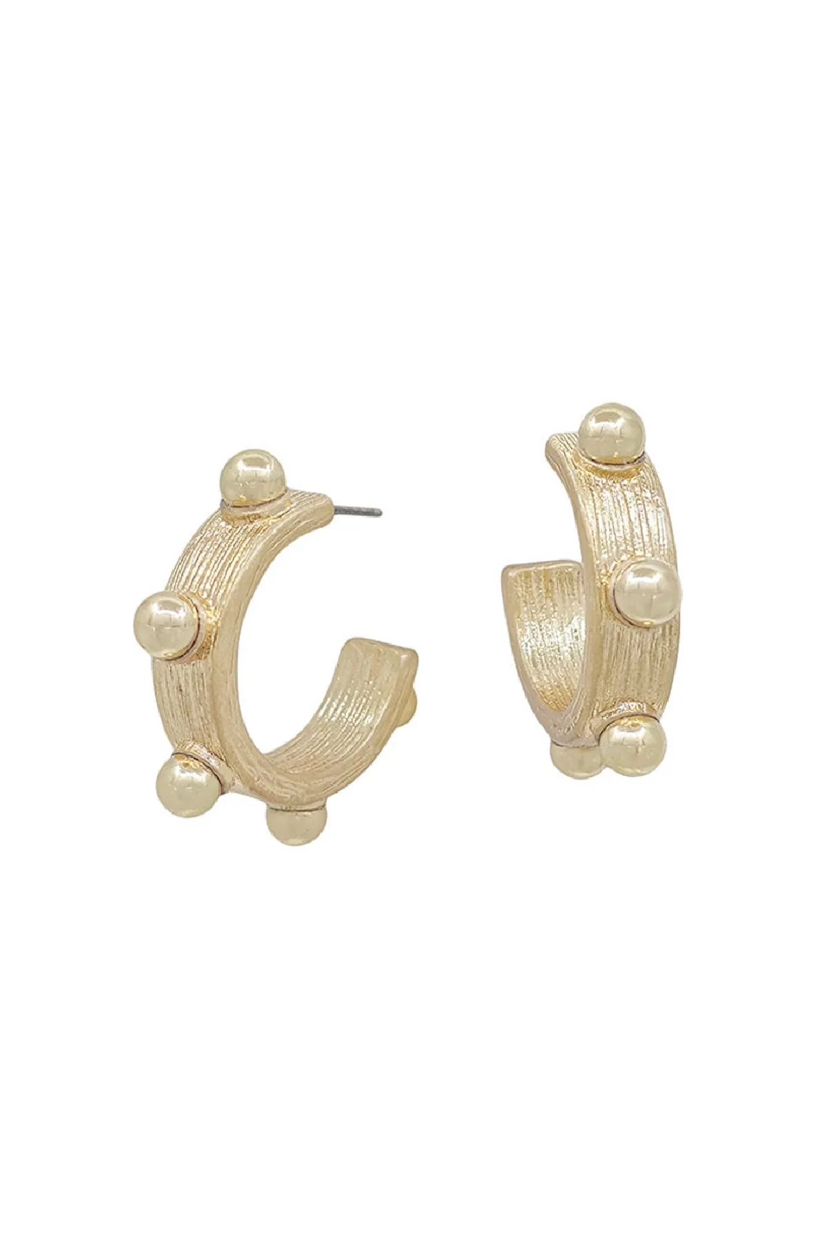 Gold Stud Mini Hoops