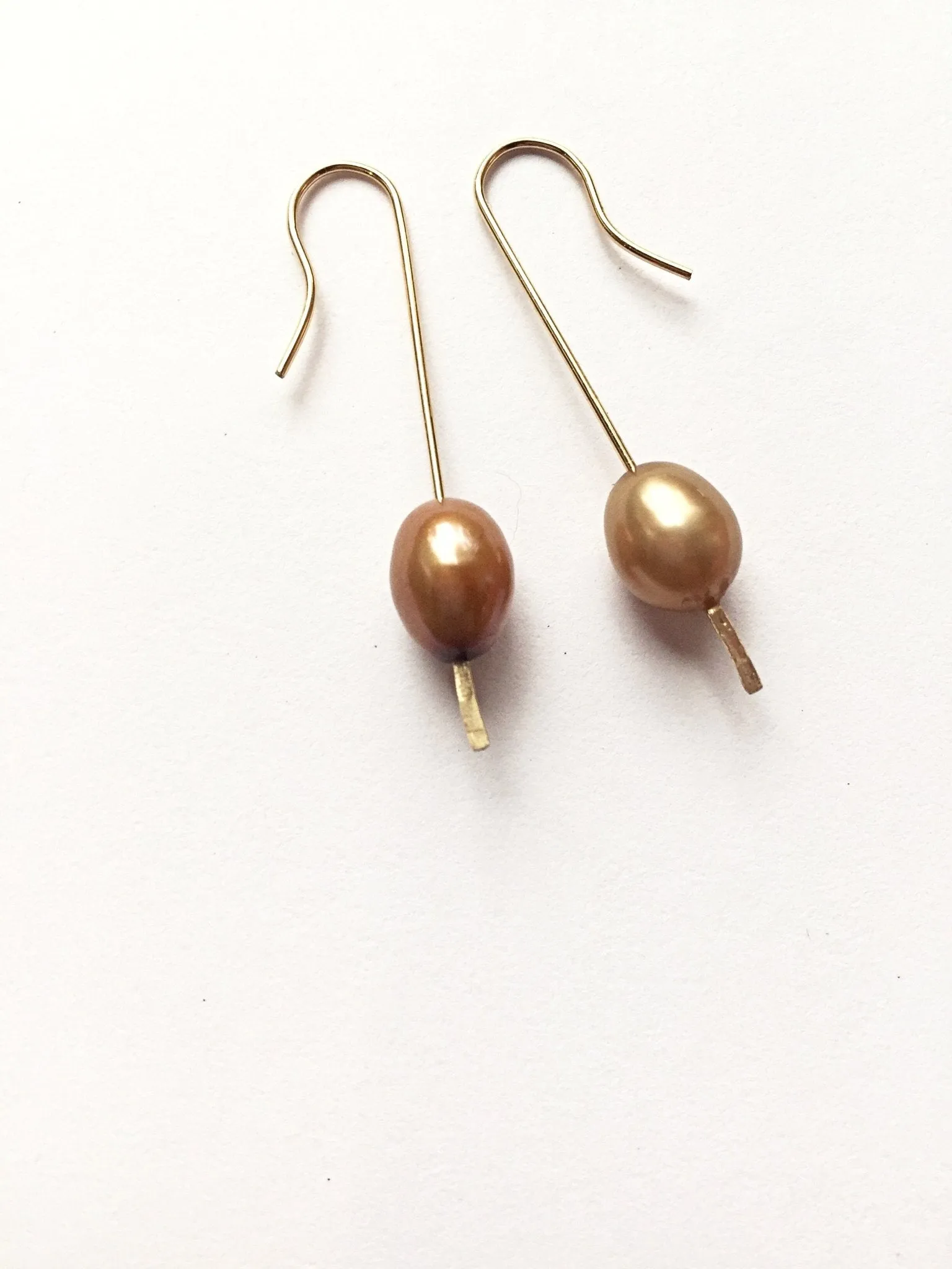 Golden Luster Pearl earrings