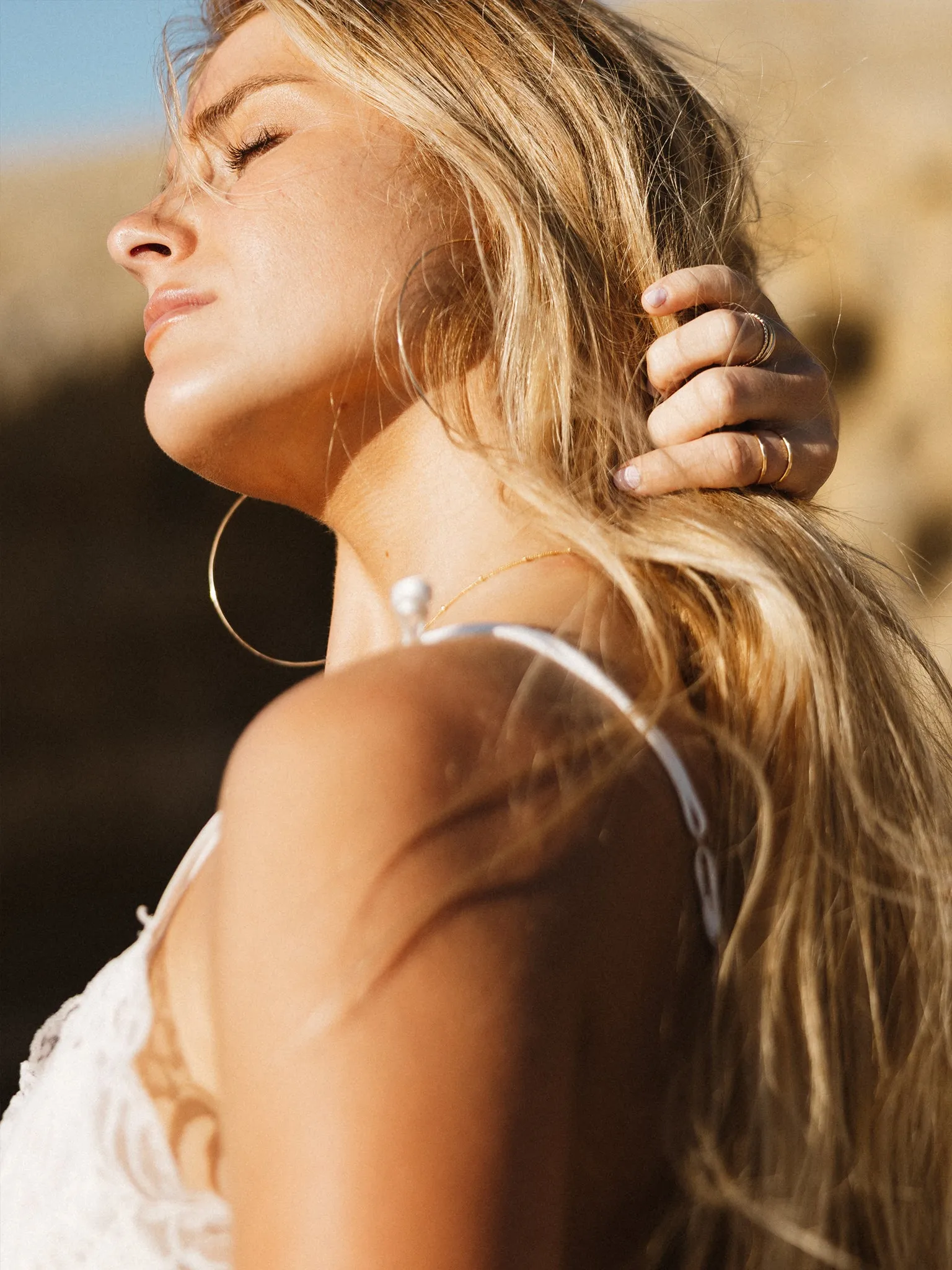 Hammered Hoop Earrings