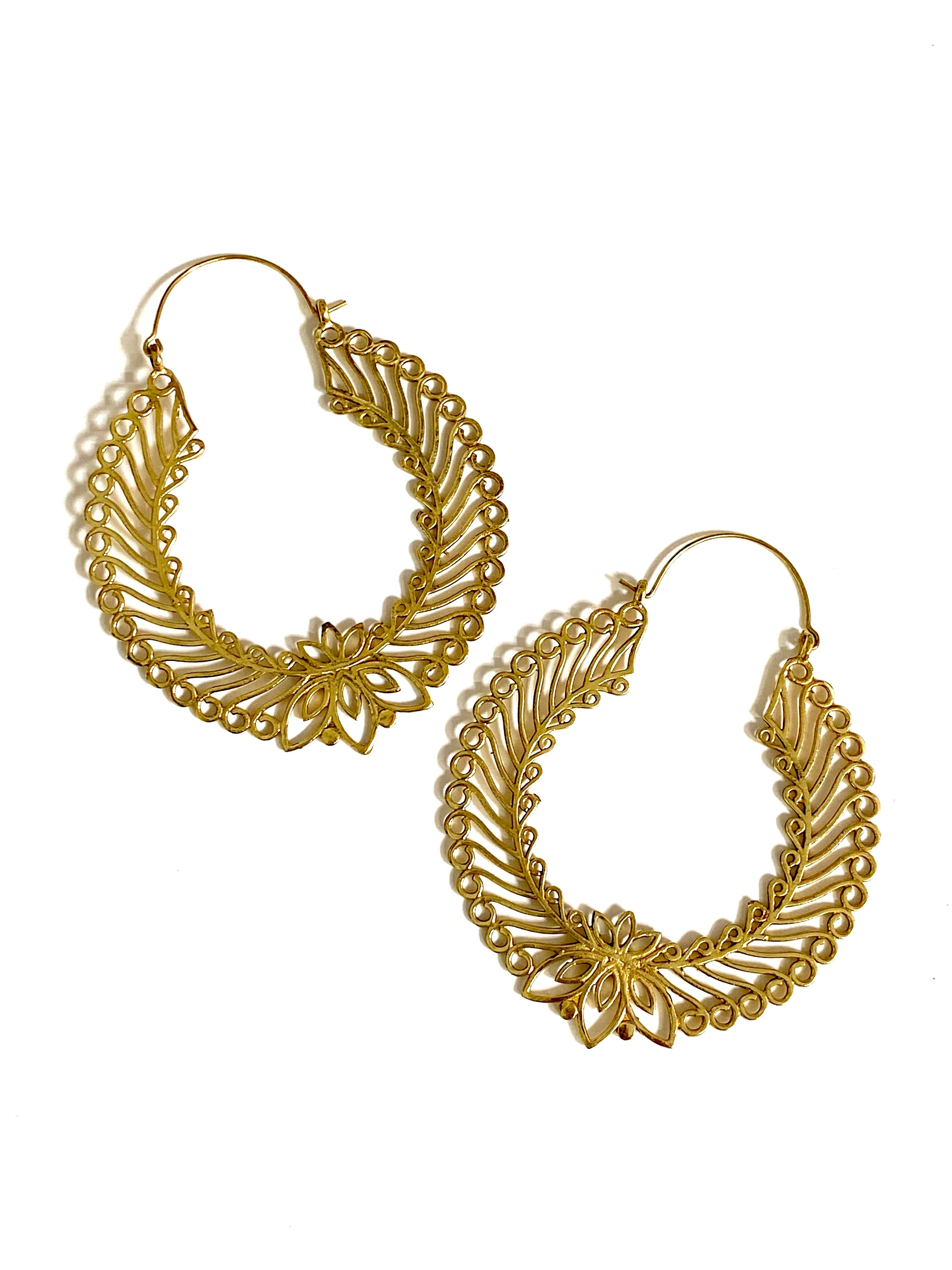 Heera Brass Hoops