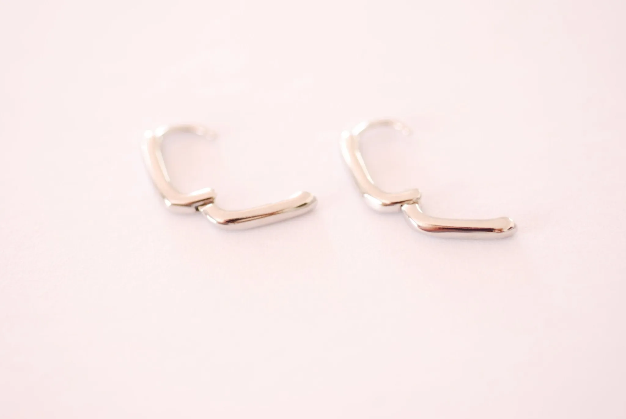 Huggie Hoop Earrings 925 Sterling Silver or 14k Gold Rectangle Oval small huggie thick chunky hoop earrings minimalist earrings gift for her