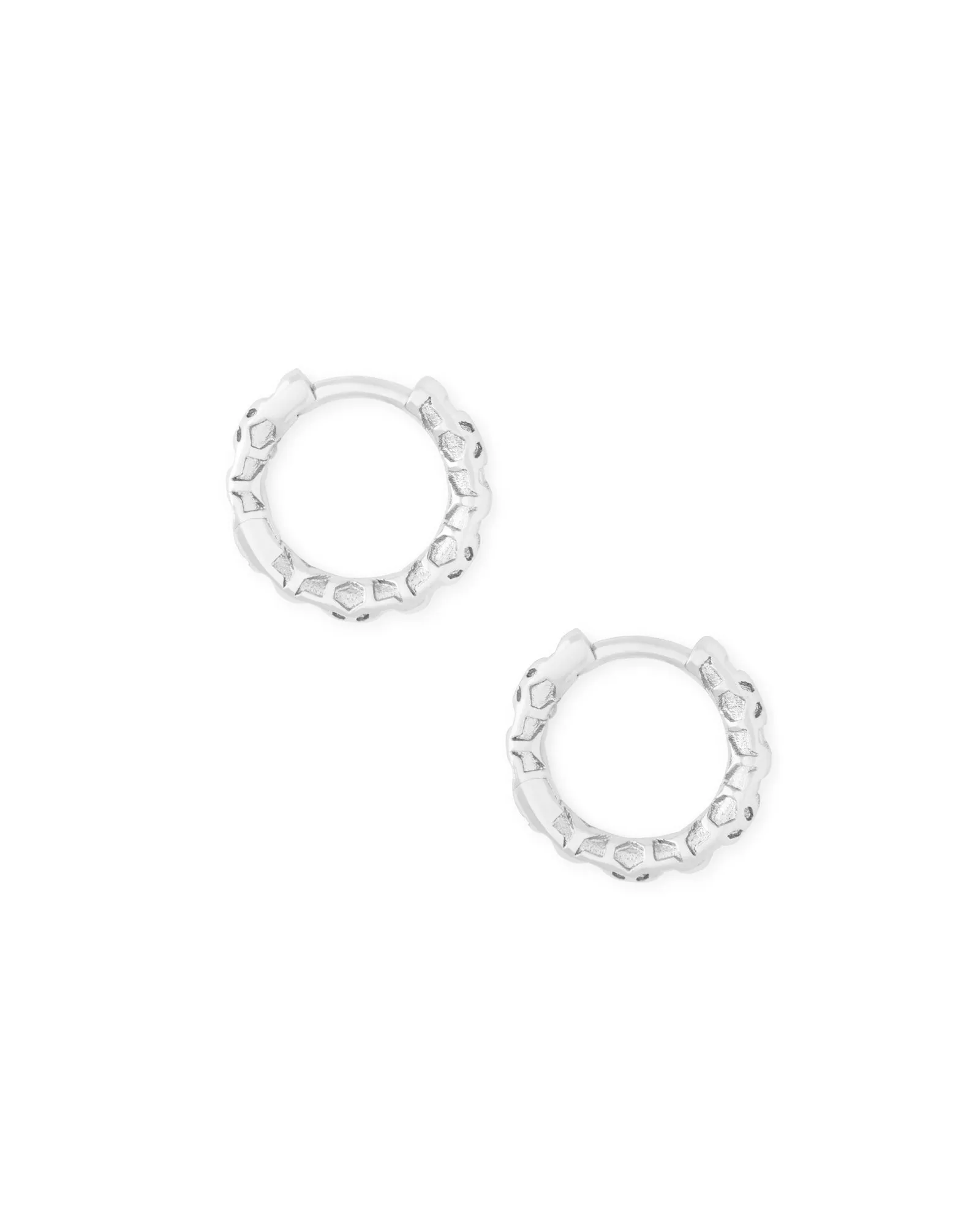 Kendra Scott Maggie Filigree Huggie Hoop Earrings in Silver Plated